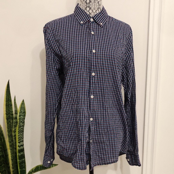 TOMMY HILFIGER New York Fit Check Shirt, Size M - Picture 1 of 8